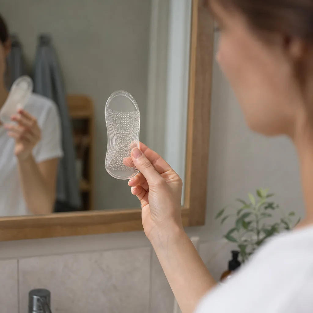 Genomskinlig gel dämpar stegen mjukare än man tror.